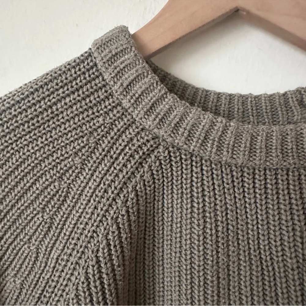 Jenni Kayne Cotton Fisherman Sweater Sage Small - Picture 6 of 6